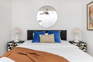 2 bedrooms, iron/ironing board, WiFi, bed sheets