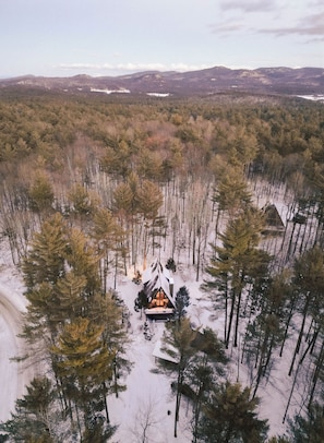 Exterior -  Dog-Friendly A-Frame  Fireplace · Fenced Yard · 4BR · 7mi to Whiteface (Jay)
