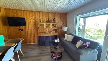Fernseher, Kamin, Bücher