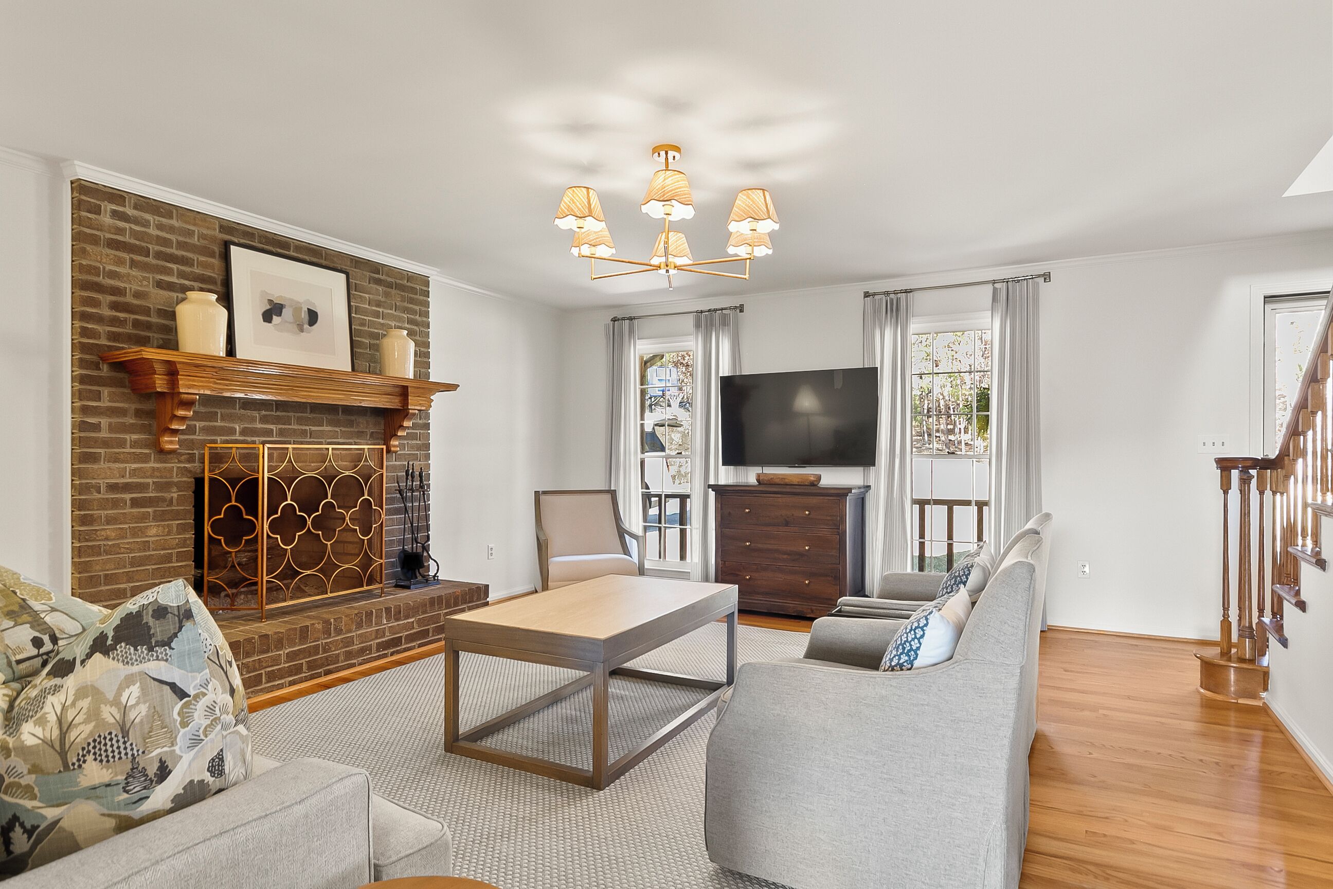 TV connectée, cheminée