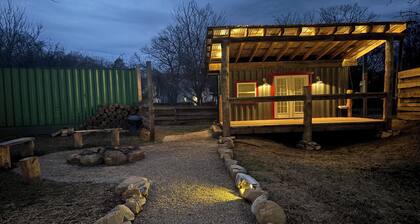 This unique tiny home has its own private pickleball court!