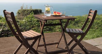 Family Friendly chalet overlooking Whitsand Bay.