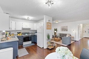 Microwave, oven, stovetop, dishwasher