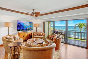 Smart TV - Oceanfront Luxury at Lanikai 132 | Central A/C & King Suites (Kapaa)