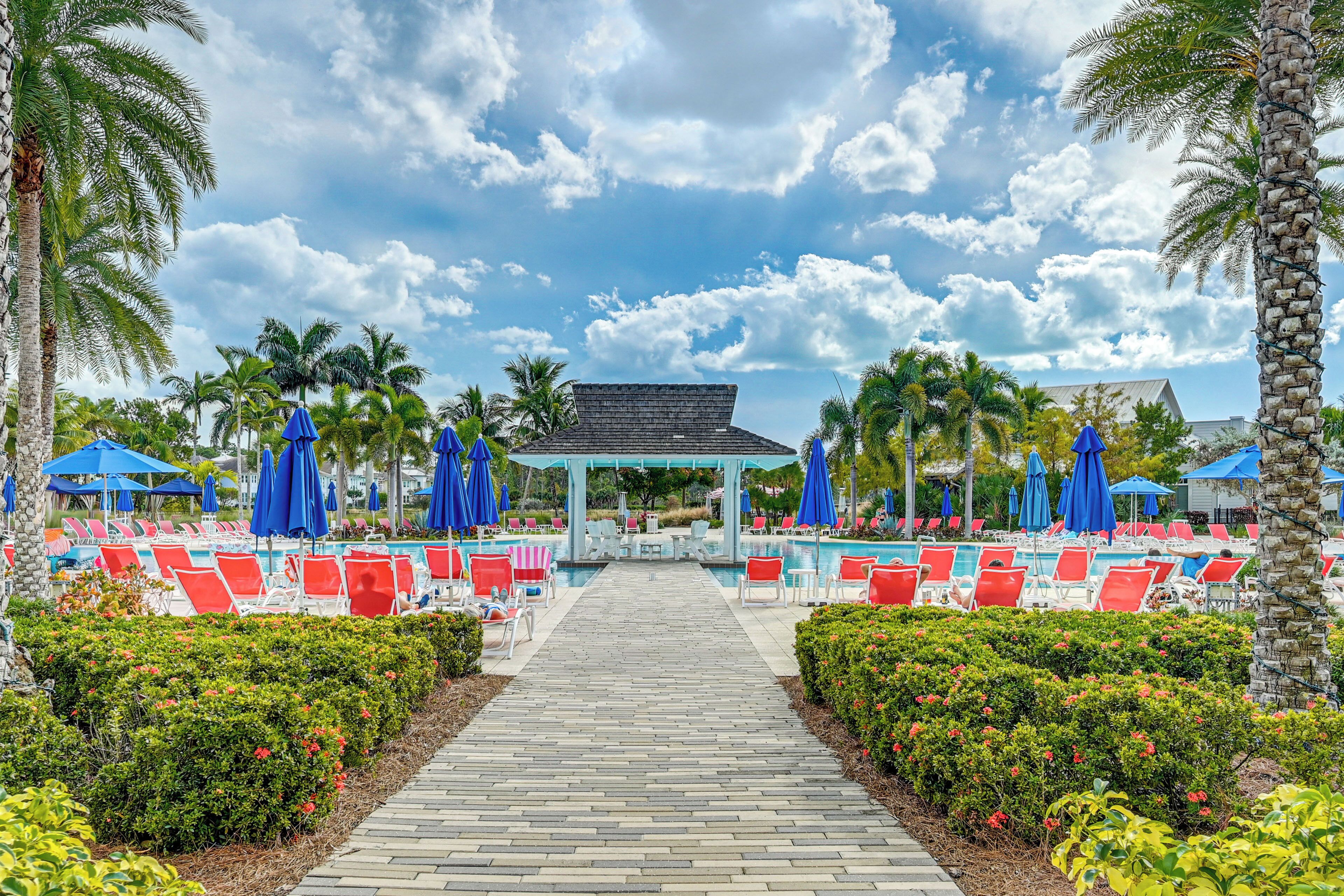 Outdoor banquet area