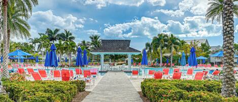 Outdoor banquet area