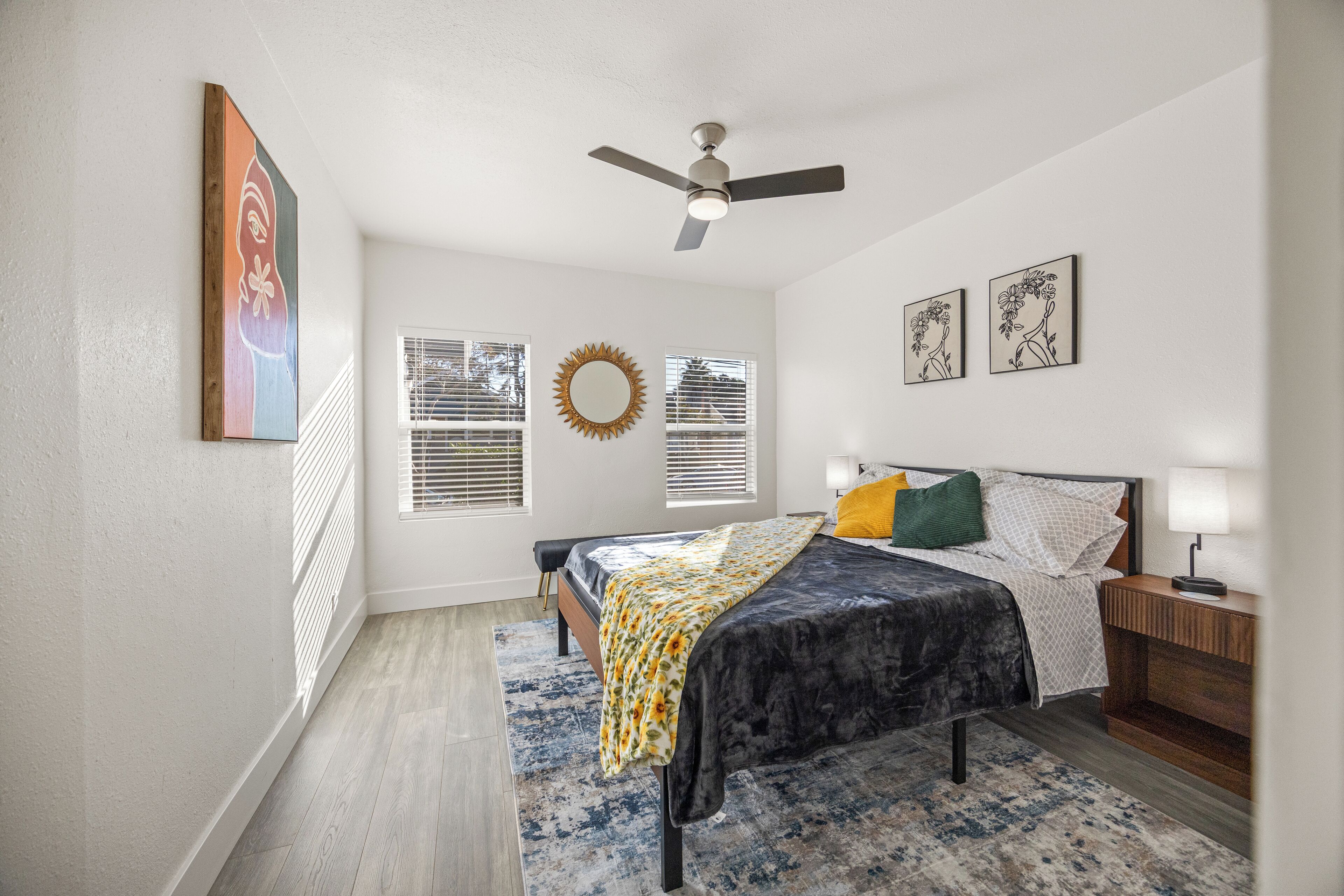 2 bedrooms, iron/ironing board, WiFi, bed sheets