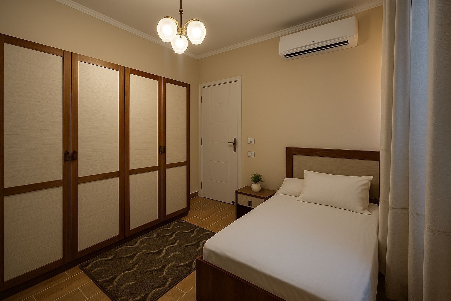 1 soveværelse, strygejern/strygebræt