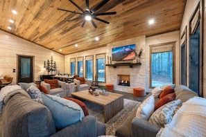 Interior - NEW! Lux Cabin | 4 King Suites + Bunk Loft, Heated Pool, Huge Playground (Broken Bow)