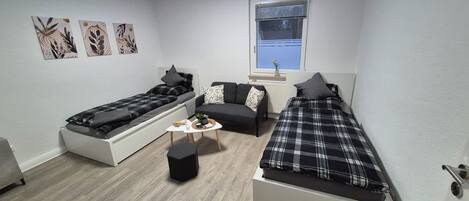 2 bedrooms, in-room safe, iron/ironing board, travel crib