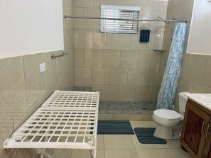 Shower, hair dryer, towels, soap - Cozy 1-bedroom AC apartment in Soufriere close proximity to popular attractions (Soufriere)
