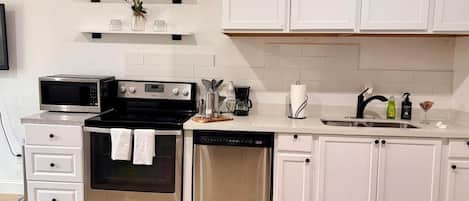 Microwave, oven, stovetop, dishwasher