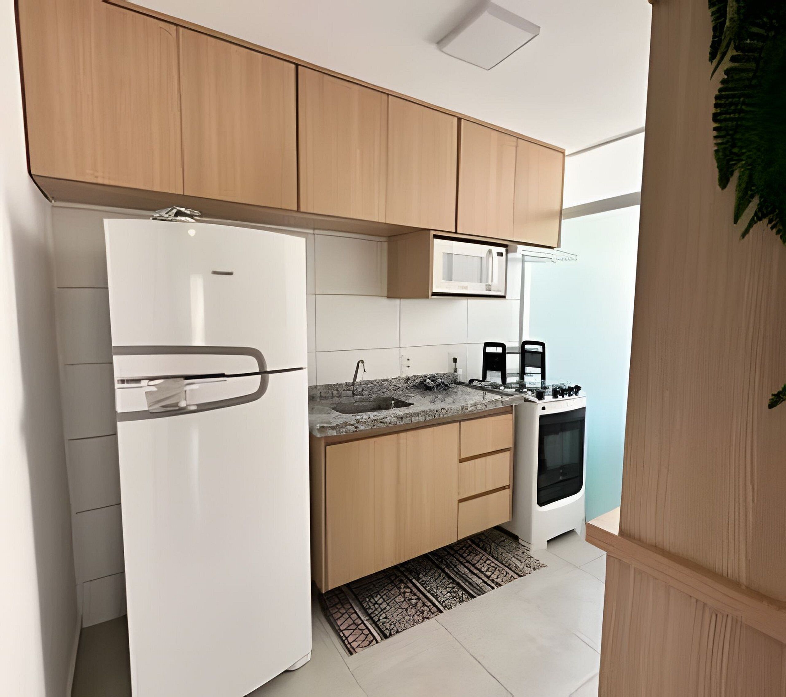 Appartement de base | Cuisine privée | Réfrigérateur, four à micro-ondes, un four, surface de cuisson