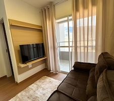 Basic Apartment | Living area | 50-inch LED TV with digital channels, Netflix, streaming services