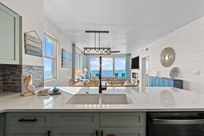 Fridge, microwave, oven, stovetop - Gulf-Front 3BR/3BA | Shores of Panama 1731 (Panama City Beach)