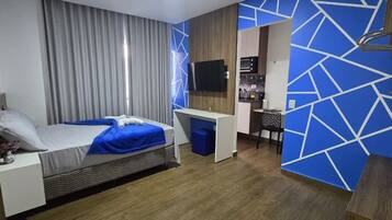 Basic Apartment, City View | Blackout drapes, soundproofing, iron/ironing board, free WiFi