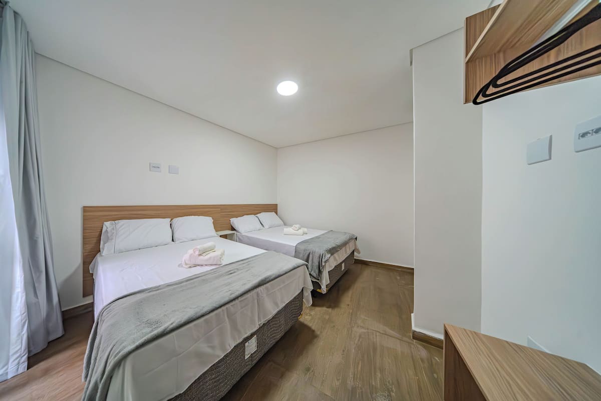 Blackout curtains, soundproofing, iron/ironing board, free WiFi