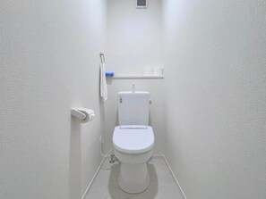 Douche, séchoir à cheveux, serviettes fournies