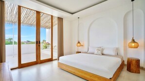 Deluxe-Villa, Poolblick | Babybetten, kostenloses WLAN, Bettwäsche
