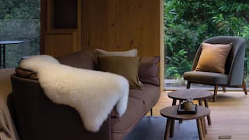 Suite Senior, vista cortile | Area soggiorno