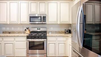 Microwave, oven, stovetop, dishwasher