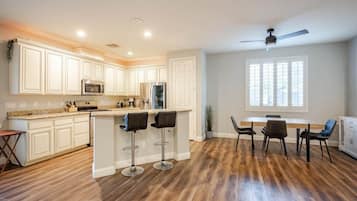 Microwave, oven, stovetop, dishwasher