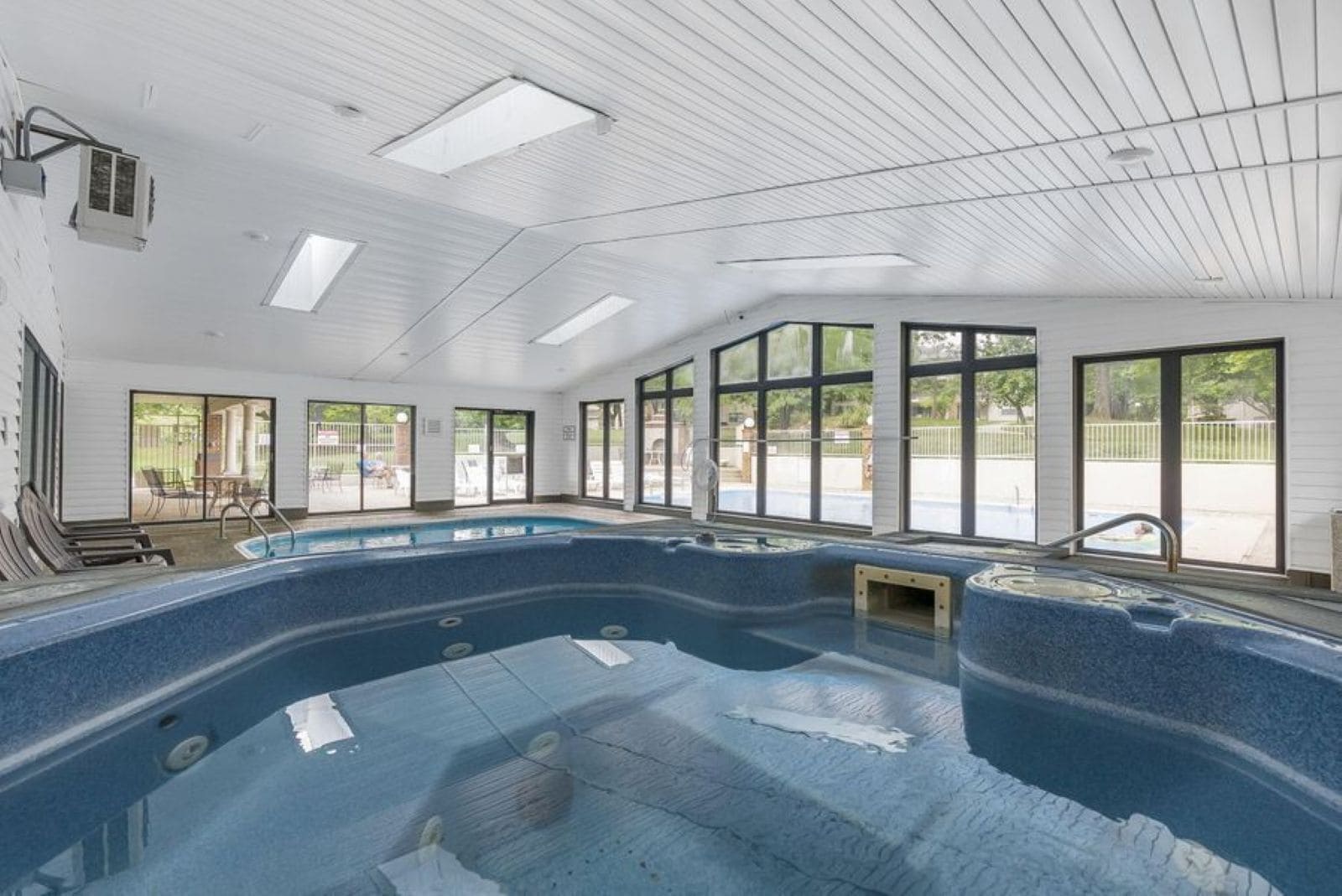 Indoor pool, outdoor pool