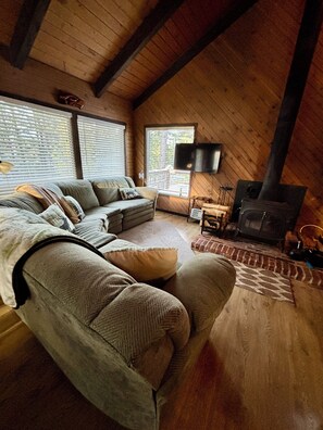 Smart-tv en een open haard