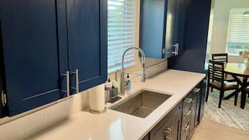 Microwave, oven, stovetop, dishwasher