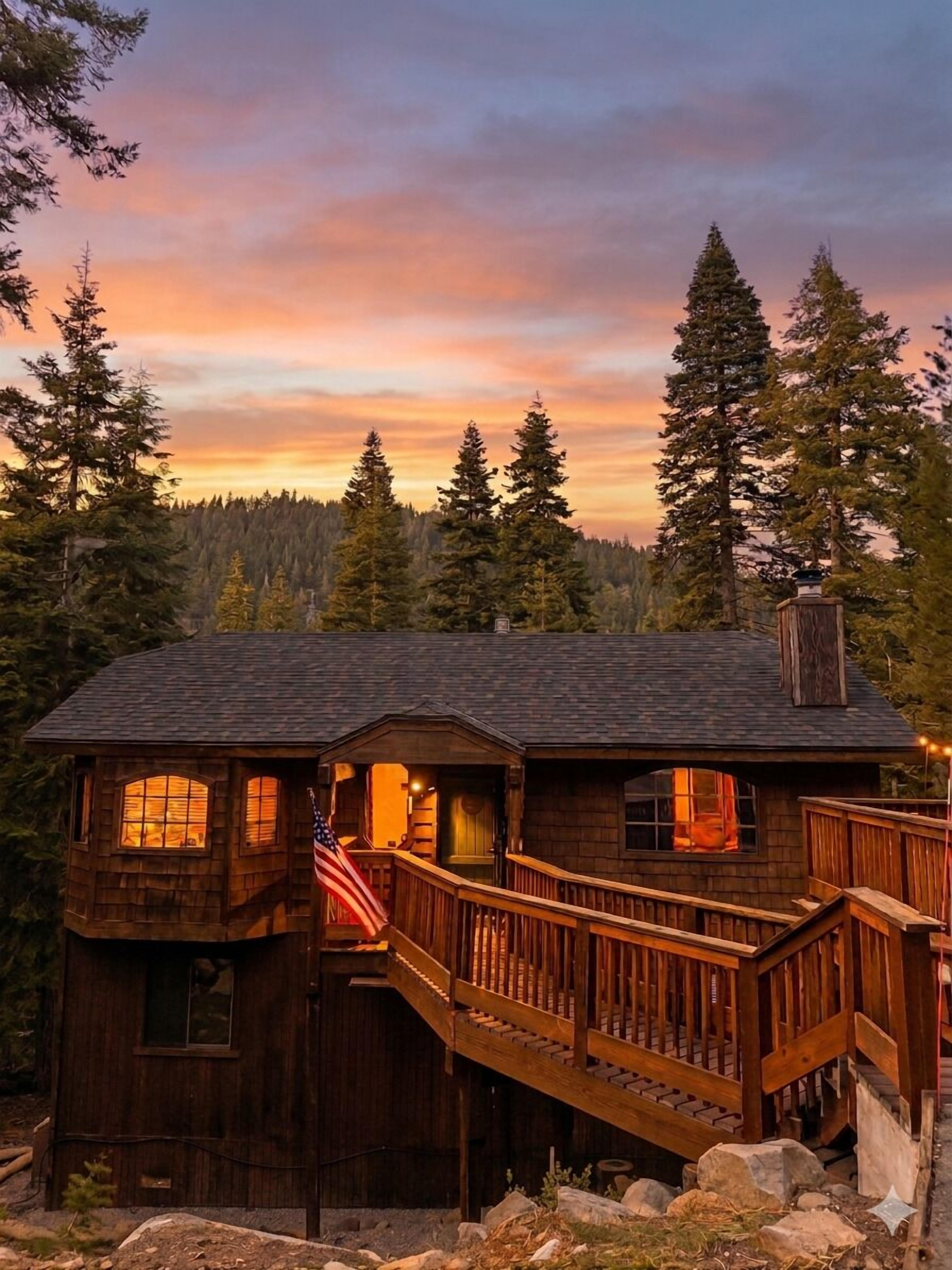 Magic hour at the cabin
