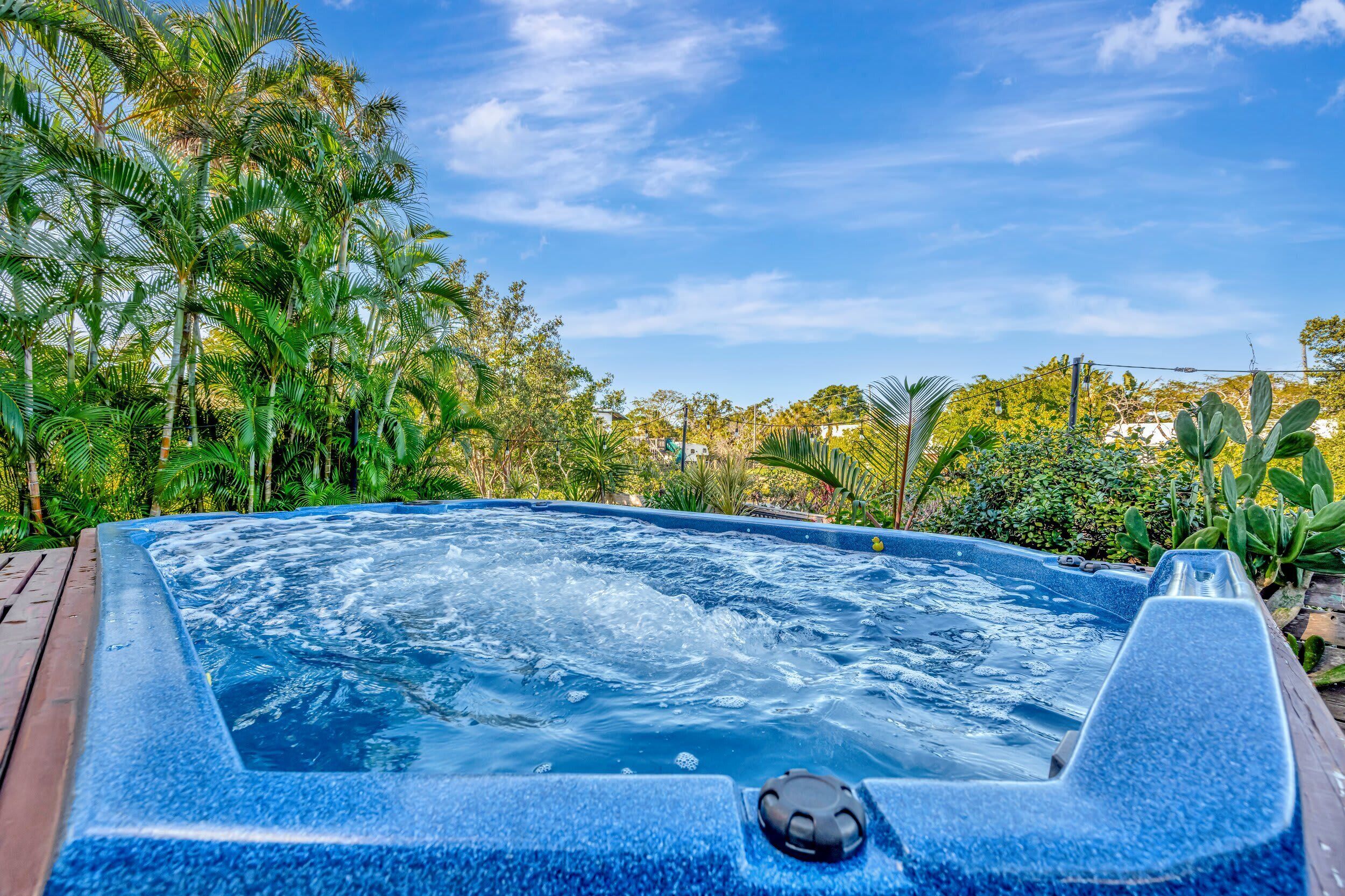 Outdoor spa tub
