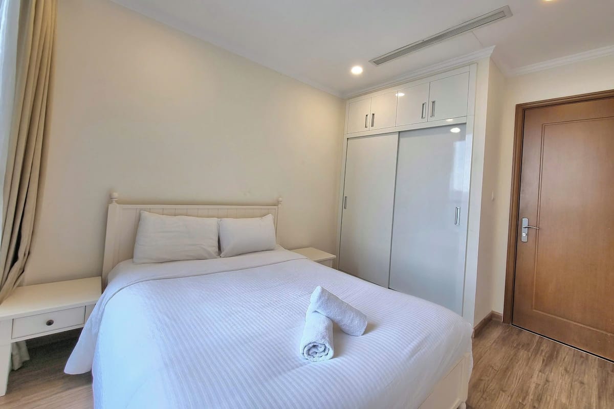 Family Apartment, 2 Bedrooms, Balcony, City View | In-room safe, desk, laptop workspace, blackout curtains