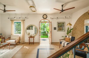 Villa, 3 camere da letto, balcone, vista piscina | Area soggiorno