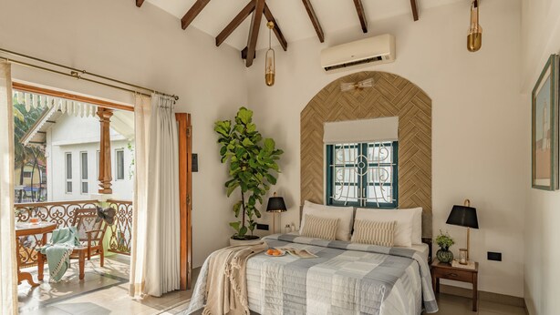 Biệt thự, 3 phòng ngủ, ban công, quang cảnh hồ bơi | Bộ đồ giường cao cấp, bàn ủi/dụng cụ ủi quần áo 