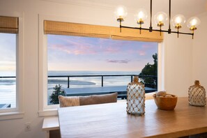 Dining - Magnificent Oceanview Retreat w/ Hot Tub, Wraparound Deck & Luxe Primary Suite, Foosball, EV Charger (Tillamook)