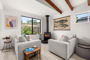 TV, fireplace - Souira Beach House ~ (Manyana)