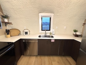 Fridge, microwave, oven, stovetop - New! One-of-a-kind experience in the heart of Bear Lake! Hot Tub! Sleeps 8 + RV! (Garden City)