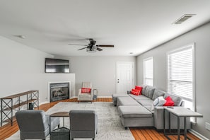 Fernseher, Kamin