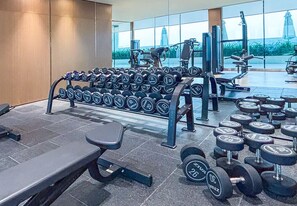 Fitness facility - Studio in Binghatti Azure with Pool and Gym (Dubai)