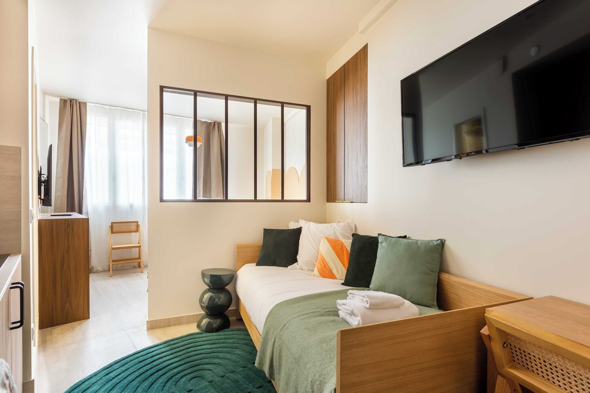 Desk, iron/ironing board, travel crib, free WiFi