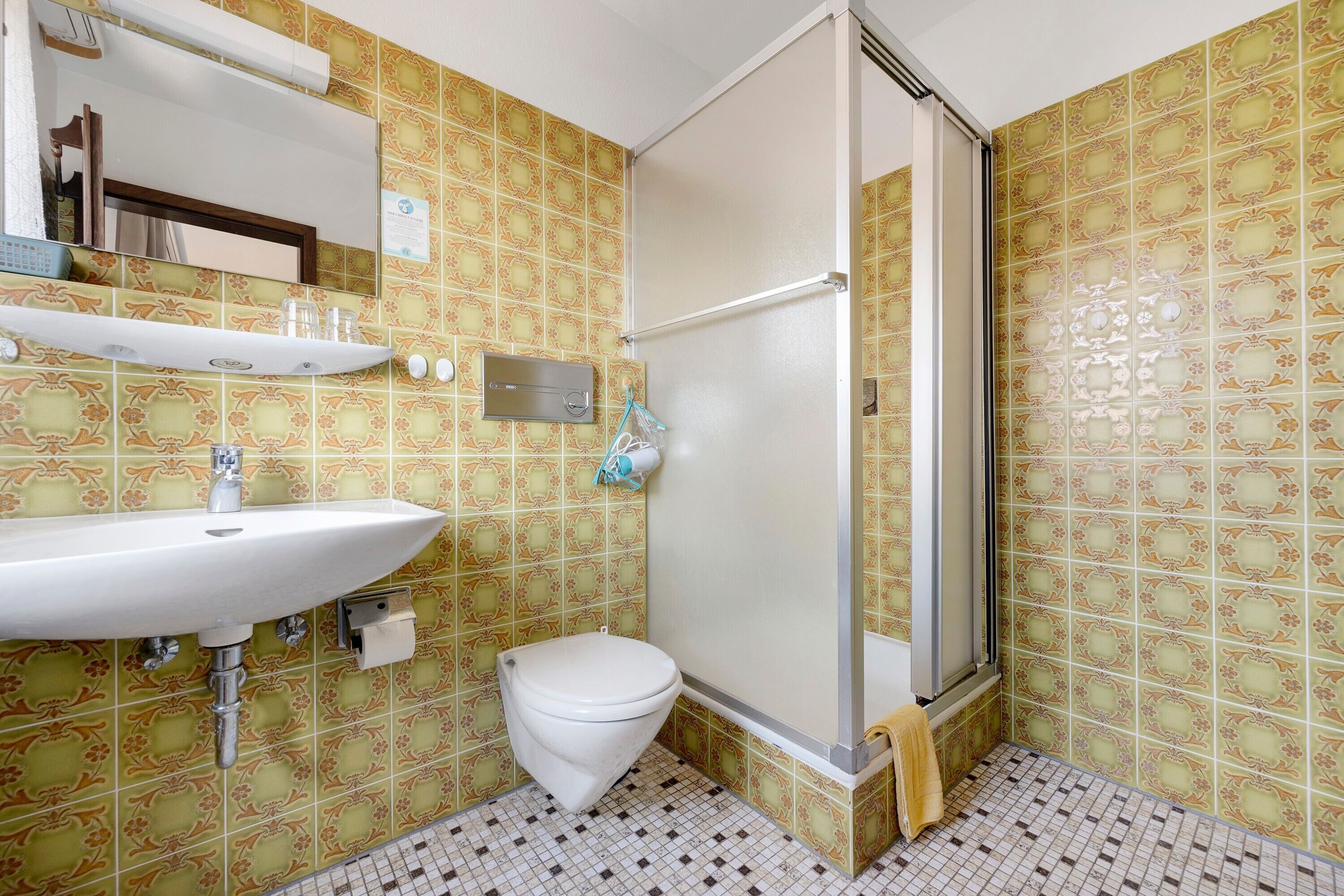 Douche, serviettes fournies