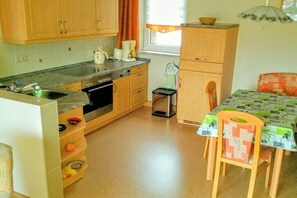 Fridge, microwave, oven, stovetop - Holiday home with 1 bedroom (Klingenthal)