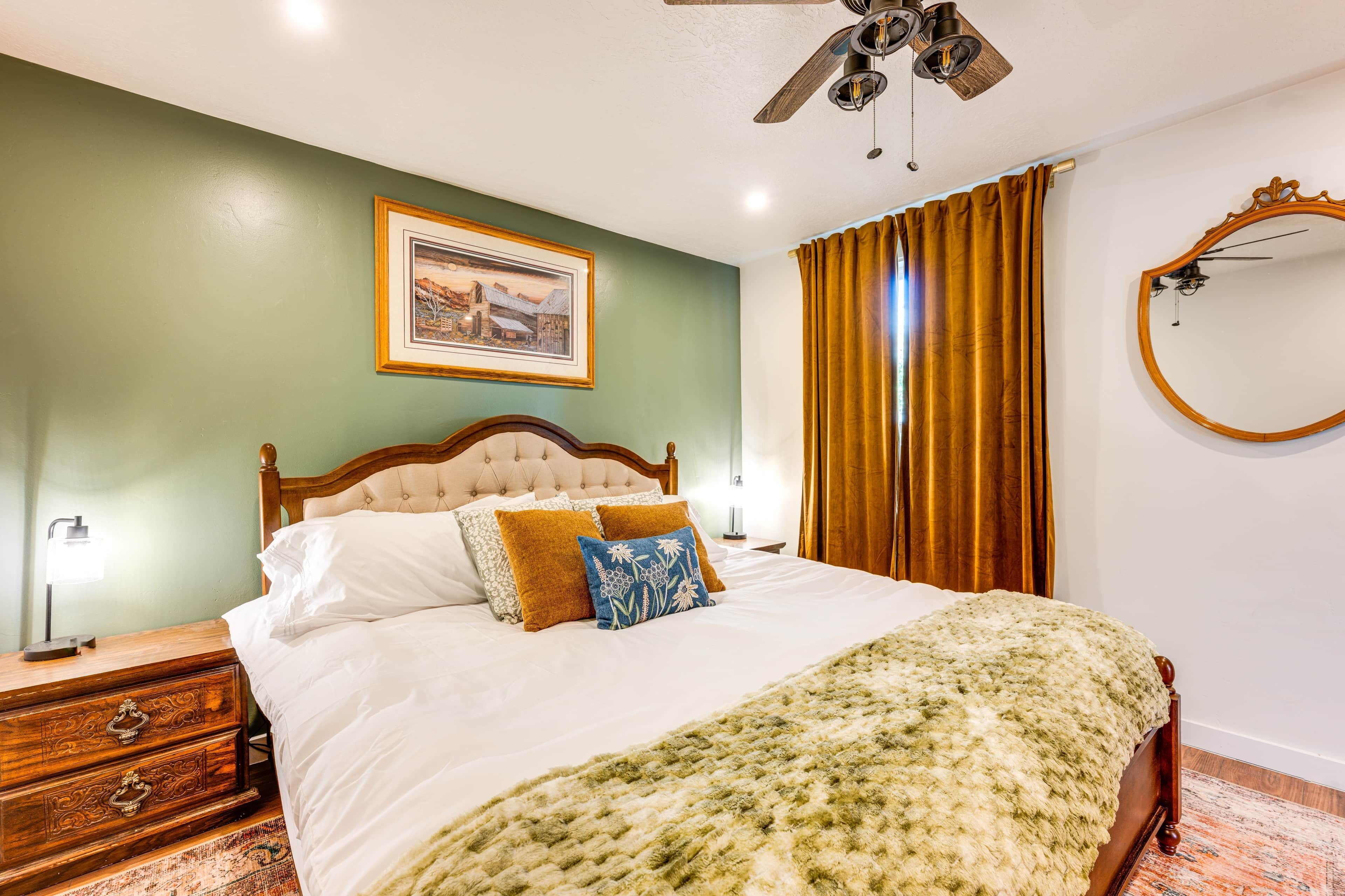 2 bedrooms, iron/ironing board, WiFi, bed sheets