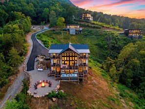 Exterior - Sleeps 20 | Smokies Retreat • Hot Tub + Game Room + Movie Room | Heaven's View (Sevierville)