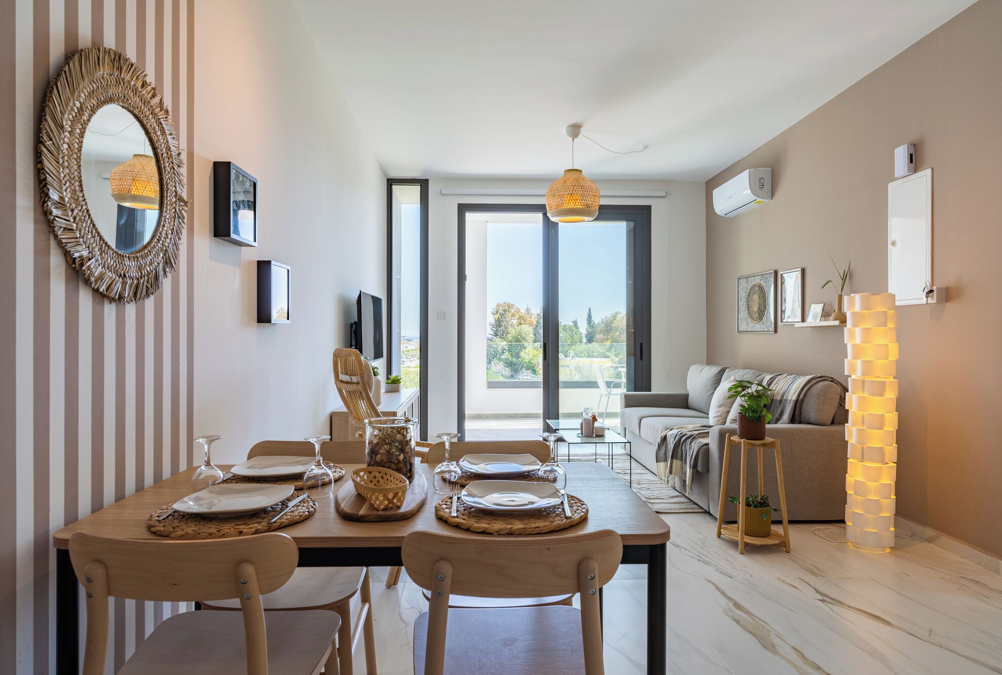 公寓, 1 張標準雙人床和 1 張沙發床, 廚房, 城市景觀 | 房內用餐區