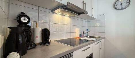 Fridge, oven, stovetop, dishwasher