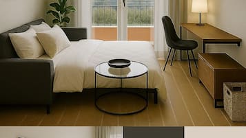 Appartement, balcon, vue ville | Coin séjour