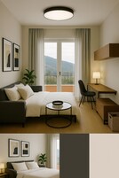 Apartamento, sacada, vista para a cidade | Área de estar