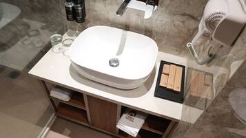 Free toiletries, hair dryer, slippers, towels