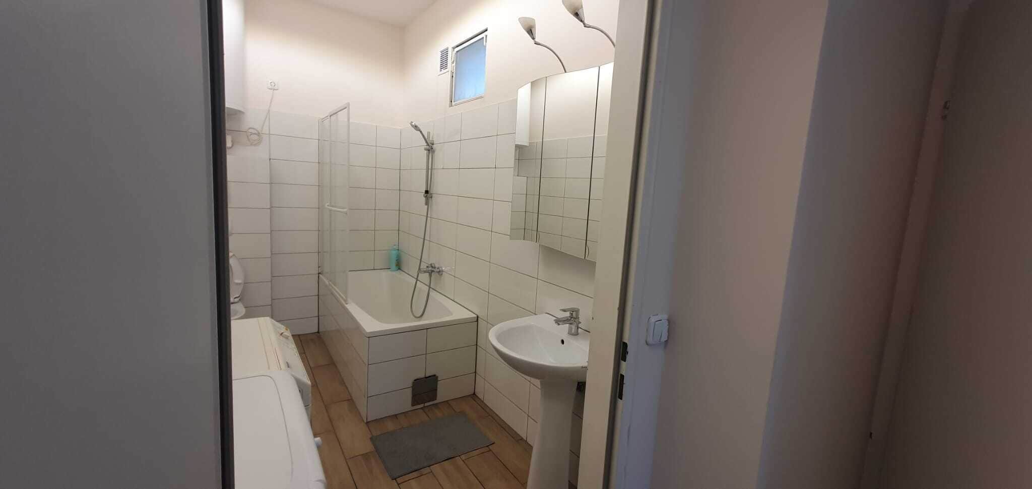 Basic Apartment | Bathroom | Shower, free toiletries, hair dryer, towels